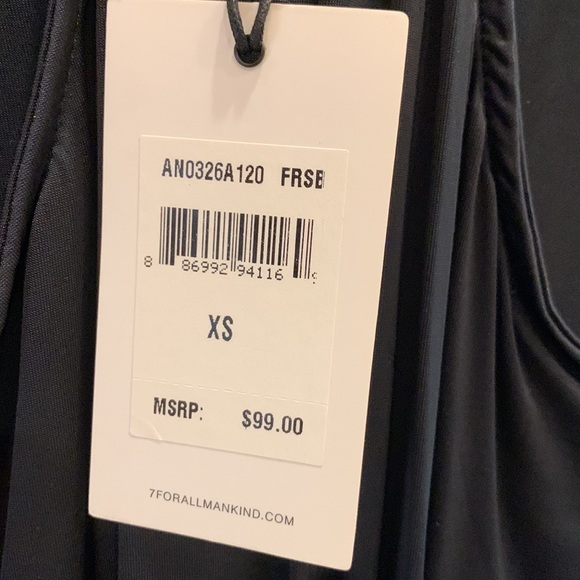NWT 7 For All Mankind tank top. Black. Size XS. Perfect ! - Picture 6 of 11